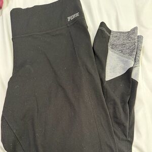 VS Pink Black and Gray Leggings